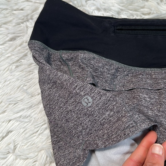 Lululemon Run Times Short II *4" Heather Lux Multi Black / Black - Picture 5 of 7